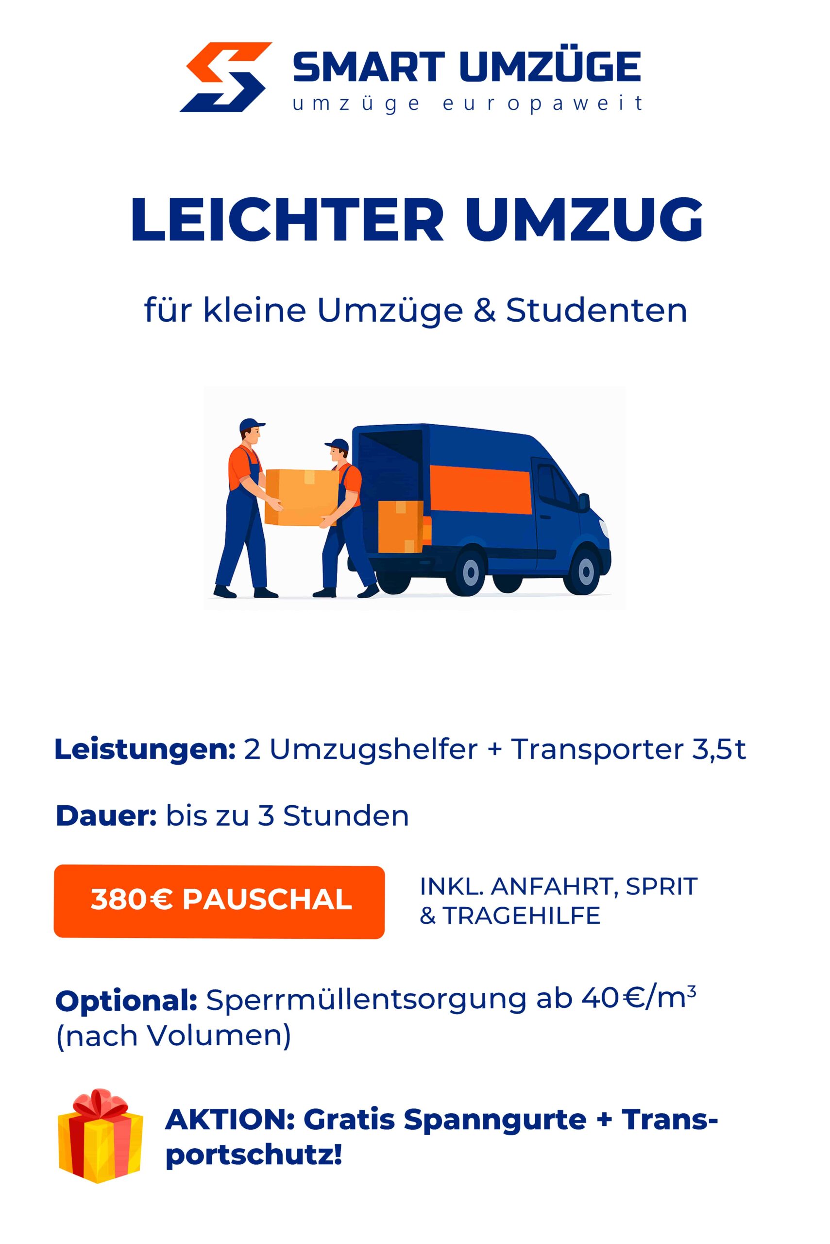 Die Umzugsfirma Smart Umzüge – mit dem passenden Umzugspaket für einen leichten Umzug